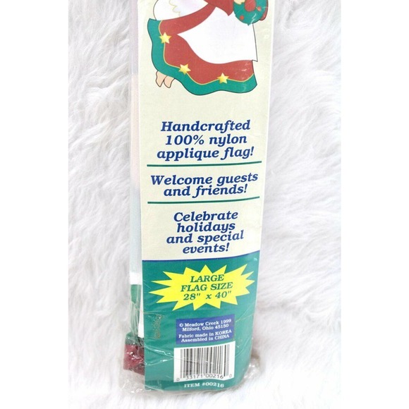 Christmas Angel with Wreath Large Flag Sculpted Banner 28" x 40" - Picture 3 of 4